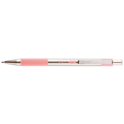 Golyóstoll 0,7mm, pasztell rózsaszín test, Zebra F-301, írásszín kék