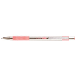 Golyóstoll 0,7mm, pasztell rózsaszín test, Zebra F-301, írásszín kék Golyóstoll Zebra