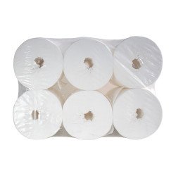 Toalettpapír 2 rétegű közületi átmérő: 19 cm 100 % cellulóz laponkénti belső adagolású 12 tekercs/karton hófehér