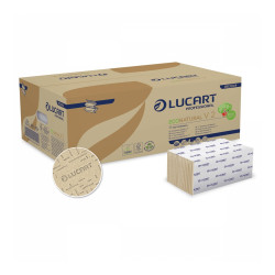Kéztörlő 2 rétegű V hajtogatású 190 lap/csomag 20 cs/karton EcoNatural Lucart_863044 havanna barna Iroda üzemeltetés, munkavédelem Lucart