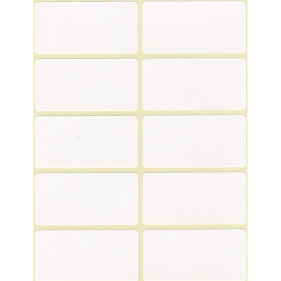 Etikett címke, 25x50mm, 6 lap, 10 címke/lap