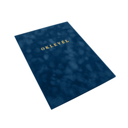 Oklevéltartó A4, prémium, arany nyomattal, Bluering® kék Író- irodaszer, papíráru Bluering