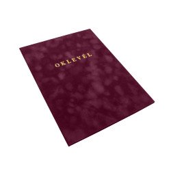 Oklevéltartó A4, prémium, arany nyomattal, Bluering® bordó Író- irodaszer, papíráru Bluering
