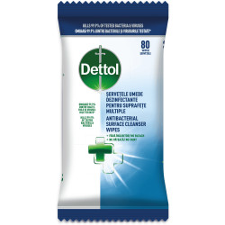 Nedves felülettisztító kendő antibakteriális hatással 80 db/csomag Dettol Fertőtlenítő tisztítószer és adalék Dettol