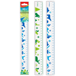 Vonalzó 30 cm, állat mintás Keyroad Író- irodaszer, papíráru Keyroad