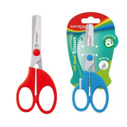 Olló balkezes 13 cm tompa fejű 1 db/bliszter Keyroad Left-handed vegyes színek Irodatechnika, kellékei Keyroad