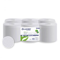 Kéztörlő 2 rétegű tekercses átmérő: 19 cm fehér 6 tekercs/karton 19 CF EcoLucart_861081 Iroda üzemeltetés, munkavédelem Lucart