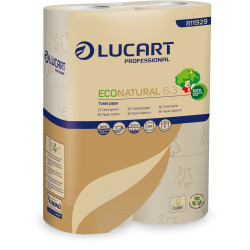 Toalettpapír 3 rétegű 250 lap/tekercs 6 tekercs/csomag EcoNatural Lucart 6.3_811929D havanna barna Iroda üzemeltetés, munkavédelem Lucart