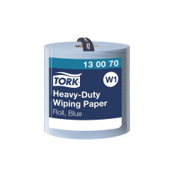 Ipari törlő 2 rétegű tekercses  átmérő: 37,5 cm 1000 lap/340 méter/tekercs 1 tekercs/karton Premium W1 Tork_130070 kék