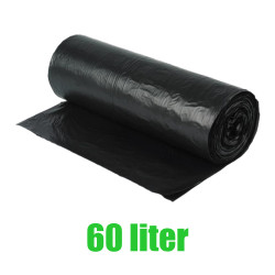 Szemeteszsák 60/65 liter 60 x 70 cm 20 db/tekercs fekete Iroda üzemeltetés, munkavédelem Egyéb