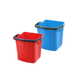 Vödör 18 literes szögletes piros Iroda üzemeltetés, munkavédelem Uctem Plas