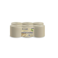 Kéztörlő 2 rétegű tekercses átmérő: 19 cm 6 tekercs/karton 19 CF EcoNatural Lucart_861133 havanna barna Iroda üzemeltetés, munkavédelem Lucart