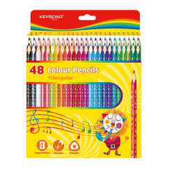 Színes ceruza készlet 18 cm háromszögletű Keyroad 48 klf. szín Író- irodaszer, papíráru Keyroad