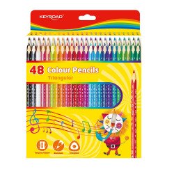 Színes ceruza készlet 18 cm háromszögletű Keyroad 48 klf. szín Író- irodaszer, papíráru Keyroad
