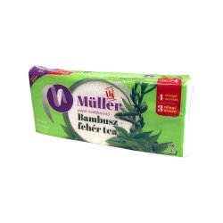 Papírzsebkendő 4 rétegű 100 db/csomag Bambusz - fehér tea illatú Müller Iroda üzemeltetés, munkavédelem Müller