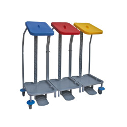 Hulladékgyűjtő kocsi 2 x 70 liter (kék és piros fedél) Író- irodaszer, papíráru IPC