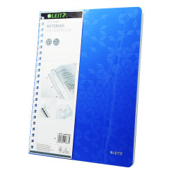 Spirálfüzet A4, 80lap kockás Leitz Wow kék Író- irodaszer, papíráru Leitz