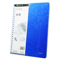Spirálfüzet A4, 80lap kockás Leitz Wow kék Író- irodaszer, papíráru Leitz