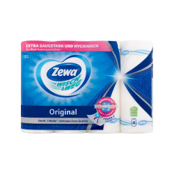 Háztartási papírtörlő kéztörlő 2 rétegű 4 tekercs/csomag Wish&Weg Original Zewa fehér Iroda üzemeltetés, munkavédelem Zewa