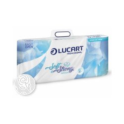 Toalettpapír 3 rétegű 120 lap/tekercs cellulóz 10 tekercs/csomag 3.10 Strong Lucart_811C08 hófehér Iroda üzemeltetés, munkavédelem Lucart