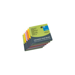 Jegyzettömb öntapadó, 75x75mm, 6x100lap, Info Notes, spring, zöld, arany, narancs, lila Író- irodaszer, papíráru Info Notes