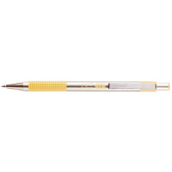 Golyóstoll 0,7mm, pasztell sárga test, Zebra F-301, írásszín kék Golyóstoll Zebra