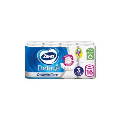Toalettpapír 3 rétegű 100% cellulóz 16 tekercs/csomag Delicate Care Deluxe Zewa