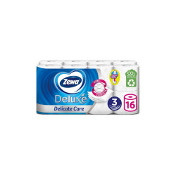 Toalettpapír 3 rétegű 100% cellulóz 16 tekercs/csomag Delicate Care Deluxe Zewa Iroda üzemeltetés, munkavédelem Zewa