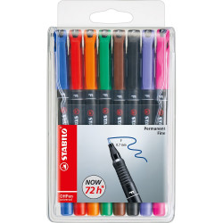 Alkoholos marker készlet 0,7mm, STABILO OHPen F, 8 klf. szín Író- irodaszer, papíráru Stabilo