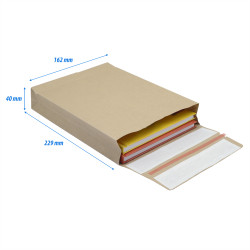 Csomagküldő webshop tasak 162x229x40mm, erős kraft papírból 250 db/doboz, E-green barna Író- irodaszer, papíráru e-Green
