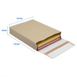 Csomagküldő webshop tasak 162x229x40mm, erős kraft papírból 250 db/doboz, E-green barna Író- irodaszer, papíráru e-Green