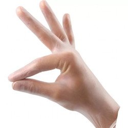Gumikesztyű vinil púder mentes L 100 db/doboz áttetsző Gumikesztyű Mercator