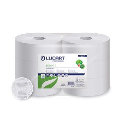 Toalettpapír 2 rétegű közületi átmérő: 26 cm 6 tekercs/karton 26 J EcoLucart_812207 fehér Iroda üzemeltetés, munkavédelem Lucart