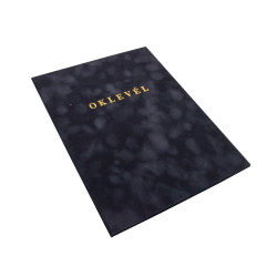 Oklevéltartó A4, prémium, arany nyomattal, Bluering® fekete Író- irodaszer, papíráru Bluering