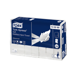Kéztörlő 2 rétegű Z hajtogatású 180 lap/csomag 21 cs/karton Advanced Xpress® Soft Multifold H2 TORK_130289 fehér Iroda üzemeltetés, munkavédelem Tork
