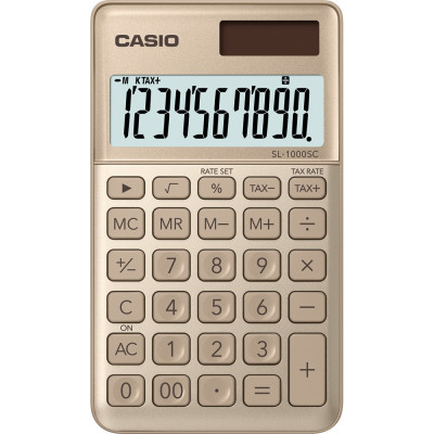 Zsebszámológép 10 digit Casio SL 1000 arany Zsebszámológép 10 digit Casio SL 1000 arany