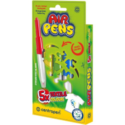 Filctoll fújós készlet Centropen AIRPENS 1539 Textile 5 klf. szín Filctoll Centropen