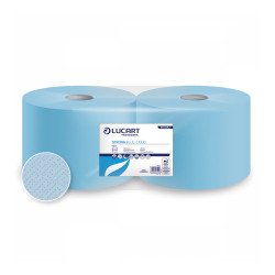 Kéztörlő 2 rétegű tekercses 2 tekercs/karton Strong Blue 2.1000 Lucart_851326J kék Iroda üzemeltetés, munkavédelem Lucart