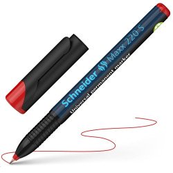 Alkoholos marker OHP 0,7mm tűhegyű Schneider Maxx 222 F piros