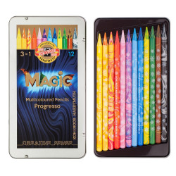 Színes varázsceruza készlet famentes PROGRESSO MAGIC 8772 KOH-I-NOOR 12 klf. szín Író- irodaszer, papíráru Ico