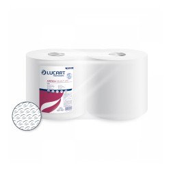 Ipari törlő 1 rétegű átmérő: 28 cm hófehér 370 lap/tekercs 2 tekercs/karton Texicell Power 370 - 65 Gsm Lucart_851255 Iroda üzemeltetés, munkavédelem Lucart