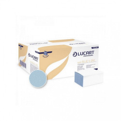 Kéztörlő 1 rétegű V hajtogatású 250 lap/csomag 20 cs/karton V 250 Easy Blue Lucart_863066_kék Iroda üzemeltetés, munkavédelem Lucart