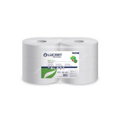 Toalettpapír 2 rétegű közületi átmérő: 28 cm 6 tekercs/karton 28 J EcoLucart_812208 fehérített Iroda üzemeltetés, munkavédelem Lucart