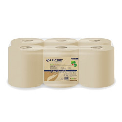 Ipari törlő 2 rétegű kitéphető dudával átmérő: 20cm 500 lap/tekercs 6 tekercs/karton EcoNatural 500CF Lucart_852405barna