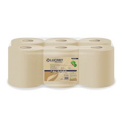 Ipari törlő 2 rétegű kitéphető dudával átmérő: 20cm 500 lap/tekercs 6 tekercs/karton EcoNatural 500CF Lucart_852405barna