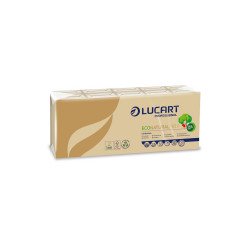 Papírzsebkendő 4 rétegű 9 lap/cs 10 cs/csomag EcoNatural 90 F Lucart_843166J havanna barna Iroda üzemeltetés, munkavédelem Lucart