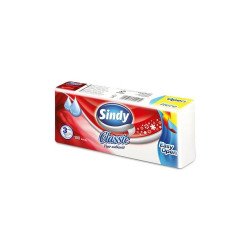 Papírzsebkendő 3 rétegű 100 db/csomag Sindy Classic Iroda üzemeltetés, munkavédelem Sindy