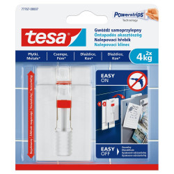 Akasztószög öntapadós, állítható sima felületekhez 4 kg teherbírás 2 darab/bliszter Tesa Powerstrips Akasztók Tesa
