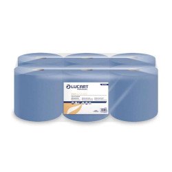 Kéztörlő 1 rétegű tekercses átmérő: 19 cm 565 lap/tekercs 6 tekercs/karton Easy Blue 19 CF Lucart_861096 kék