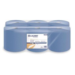 Kéztörlő 1 rétegű tekercses átmérő: 19 cm 565 lap/tekercs 6 tekercs/karton Easy Blue 19 CF Lucart_861096 kék Iroda üzemeltetés, munkavédelem Lucart